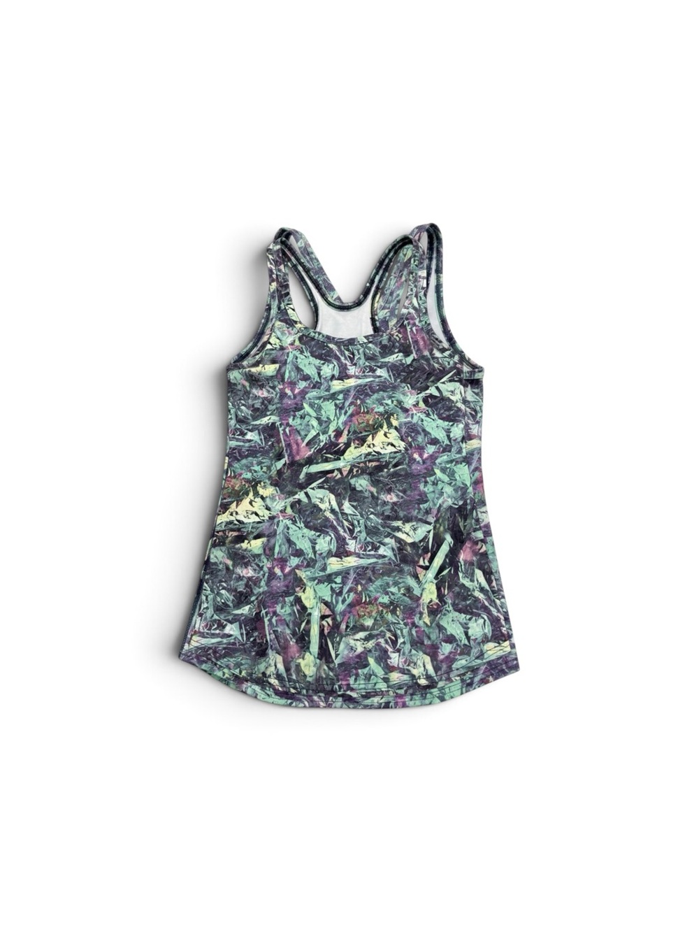 Woman’s lululemon top Purple Green Printed Racerback